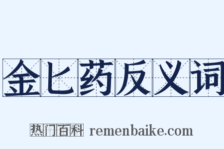 金匕药反义词是什么意思的图片